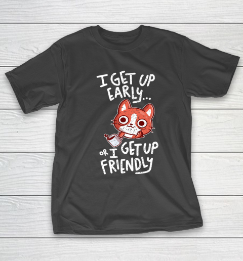 Morning Cat Funny Cute Pun Asocial Sarcasm Gift T-Shirt