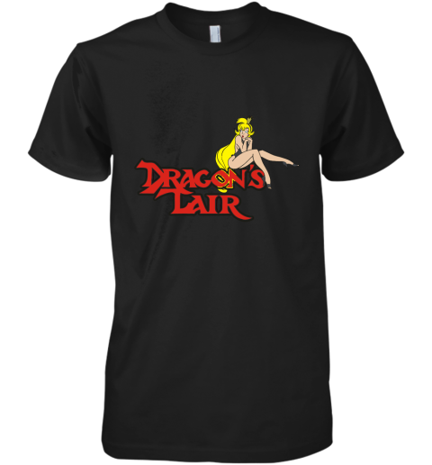 b9so dragons lair daphne baseball shirts premium guys tee 5 front black