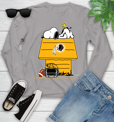 Washington Redskins NFL Football Snoopy Woodstock The Peanuts Movie Youth Long Sleeve 5