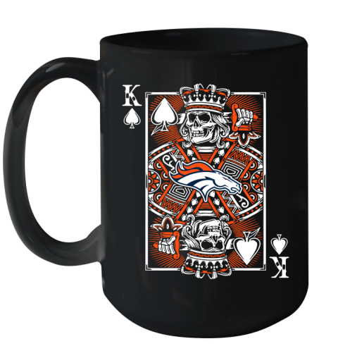 Denver Broncos NFL Football The King Of Spades Death Cards Shirt Ceramic Mug 15oz