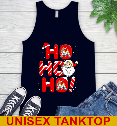 Miami Marlins MLB Baseball Ho Ho Ho Santa Claus Merry Christmas Shirt Tank Top 2