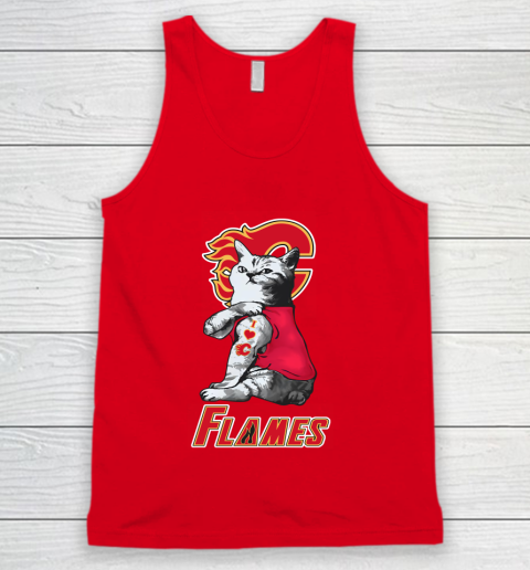 NHL My Cat Loves Calgary Flames Hockey Tank Top 5