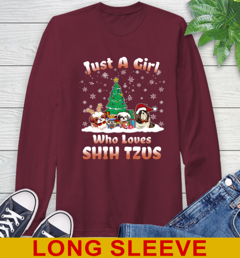 Christmas Just a girl who love shih tzus dog pet lover 202