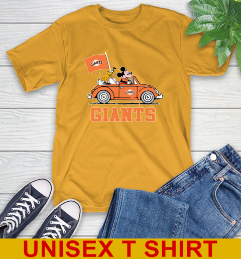 MLB Baseball San Francisco Giants Pluto Mickey Driving Disney Shirt T-Shirt 3