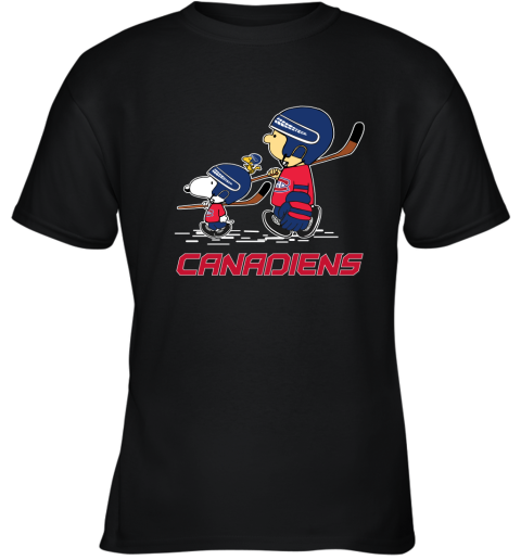 Let's Play Motreal Canadiens Ice Hockey Snoopy NHL Youth T-Shirt