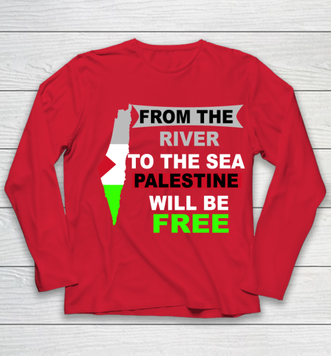 From The River To The Sea Palestine Will Be Free Shirt Youth Long Sleeve 8