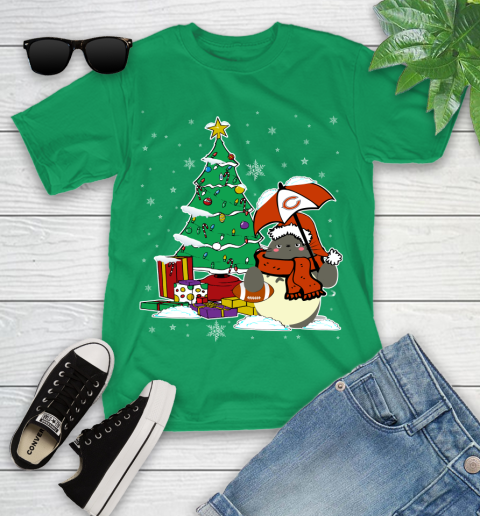 Chicago Bears NFL Football Cute Tonari No Totoro Christmas Sports Youth T-Shirt 8