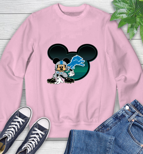 NFL Detroit Lions Mickey Mouse Disney Football T Shirt Sweatshirt 9