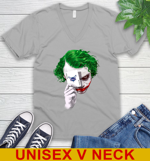 Charlotte Hornets NBA Basketball Joker Card Shirt V-Neck T-Shirt 3