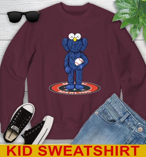 MLB Baseball Miami Marlins Kaws Bff Blue Figure Shirt Youth Sweatshirt 5