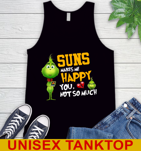 NBA Phoenix Suns Makes Me Happy You Not So Much Grinch Basketball Sports Tank Top
