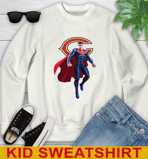 NFL Superman DC Sports Football Chicago Bears Youth Sweatshirt