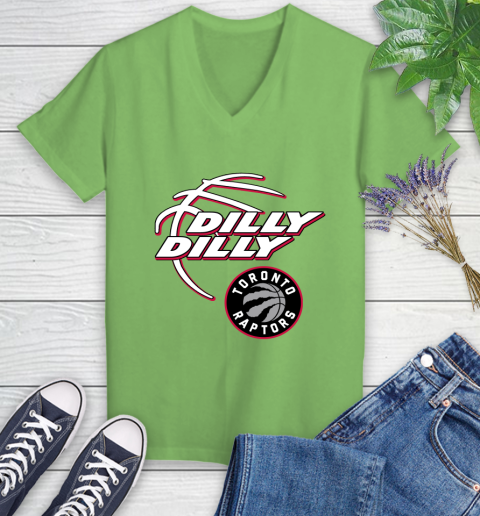 NBA Toronto Raptors Dilly Dilly Basketball Sports Women's V-Neck T-Shirt 11