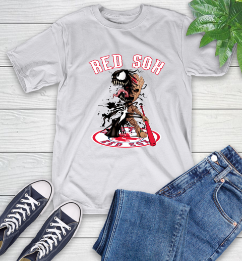 MLB Boston Red Sox Baseball Venom Groot Guardians Of The Galaxy T-Shirt 12