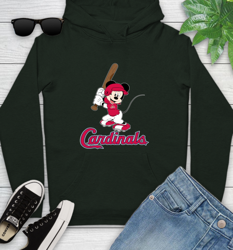 MLB Baseball St.Louis Cardinals Cheerful Mickey Mouse Shirt Youth Hoodie 12