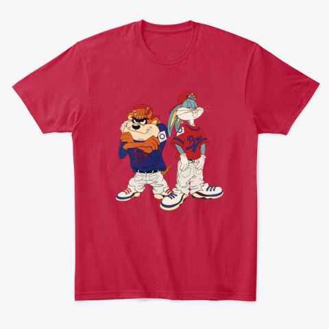2blo bugs and taz kriss kross tshirt classic t shirt 2 front red