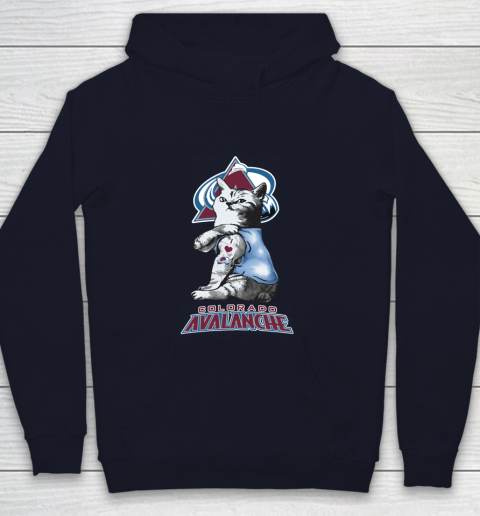 NHL My Cat Loves Colorado Avalanche Hockey Youth Hoodie 2