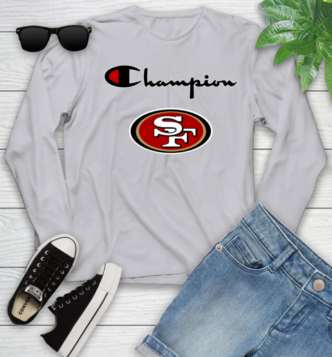 NFL Football San Francisco 49ers Champion Shirt Youth Long Sleeve 3
