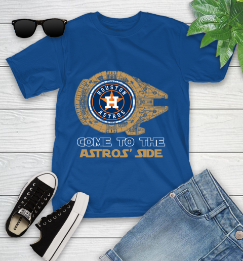MLB Come To The Houston Astros Side Star Wars Baseball Sports Youth T-Shirt 12