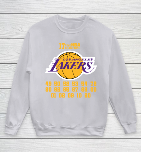 Los Angeles Lakers Finals Champions 17 Time Nba Champions Youth Sweatshirt 3