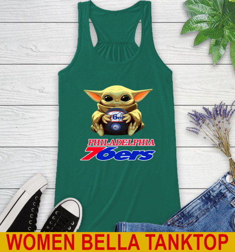 NBA Basketball Philadelphia 76ers Star Wars Baby Yoda Shirt 43