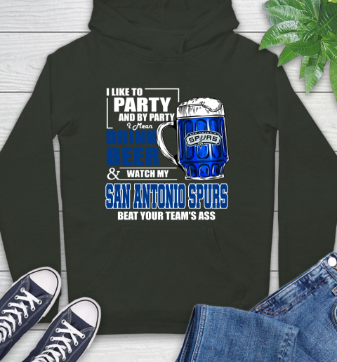 NBA Drink Beer and Watch My San Antonio Spurs Beat Your Team's Ass Basketball Hoodie 12
