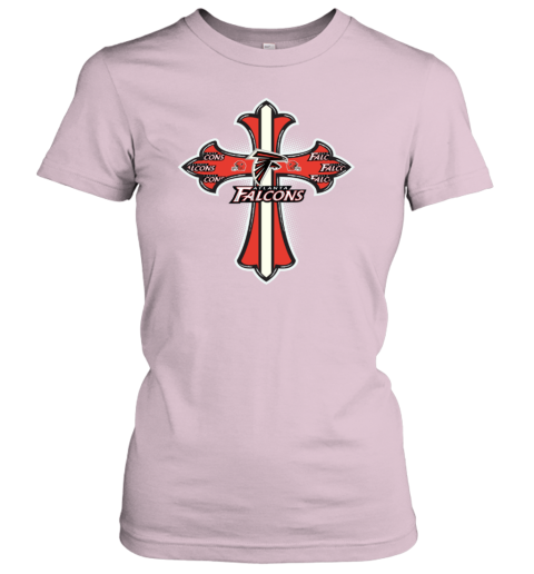 NFL Red Crusader Cross Atlanta Falcons Women's T-Shirt - Rookbrand