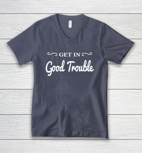 Get in good trouble John Lewis V-Neck T-Shirt 7