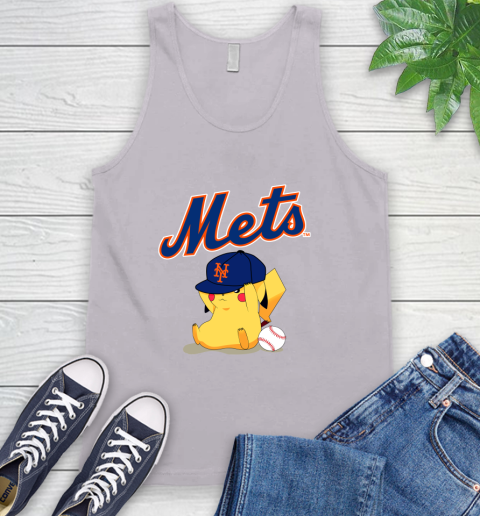 MLB Pikachu Baseball Sports New York Mets Tank Top 4