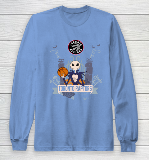 NBA Toronto Raptors Basketball Jack Skellington Halloween Long Sleeve T-Shirt 8
