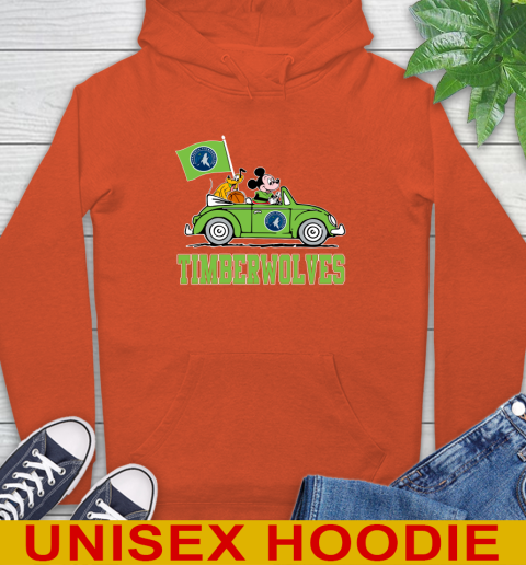 NBA Basketball Minnesota Timberwolves Pluto Mickey Driving Disney Shirt Hoodie 5