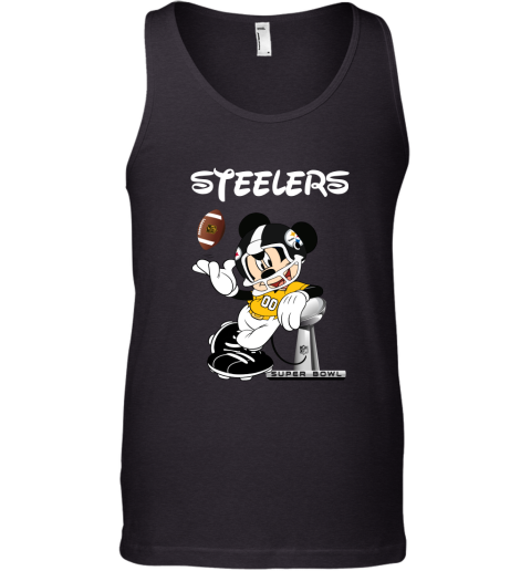Mickey Steelers Taking The Super Bowl Trophy Football Tank Top
