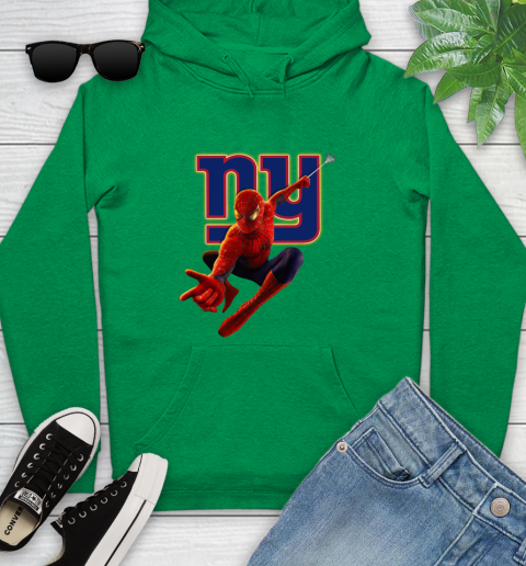 NFL Spider Man Avengers Endgame Football New York Giants Youth Hoodie 7