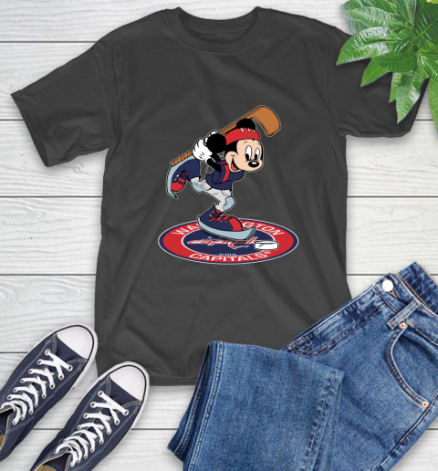 NHL Hockey Washington Capitals Cheerful Mickey Disney Shirt T-Shirt