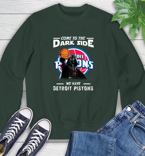 NBA Come To The Dark Side We Have Detroit Pistons Star Wars Darth Vader Basketball Sweatshirt 12