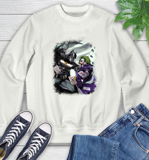 Minnesota Vikings NFL Football Batman Fighting Joker DC Comics Sweatshirt