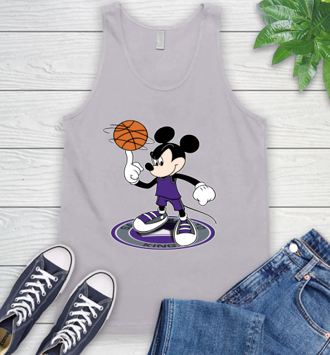 NBA Basketball Sacramento Kings Cheerful Mickey Disney Shirt Tank Top 4