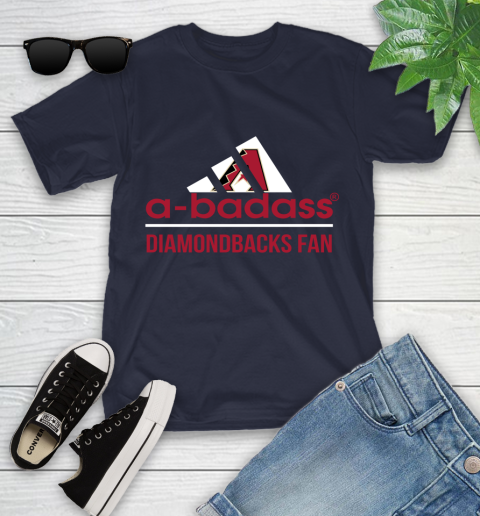 MLB A Badass Arizona Diamondbacks Fan Adidas Baseball Sports Youth T-Shirt 2