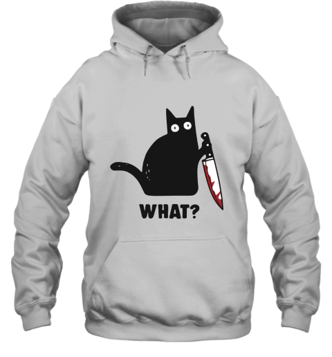 What Black Cat Hold Knife Hoodie