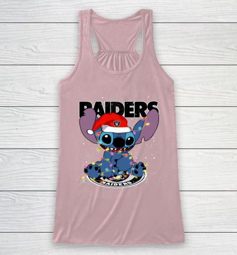 Oakland Raiders NFL Football noel stitch Christmas Racerback Tank 5