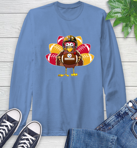 Pittsburgh Steelers Turkey Thanksgiving Day Long Sleeve T-Shirt 11