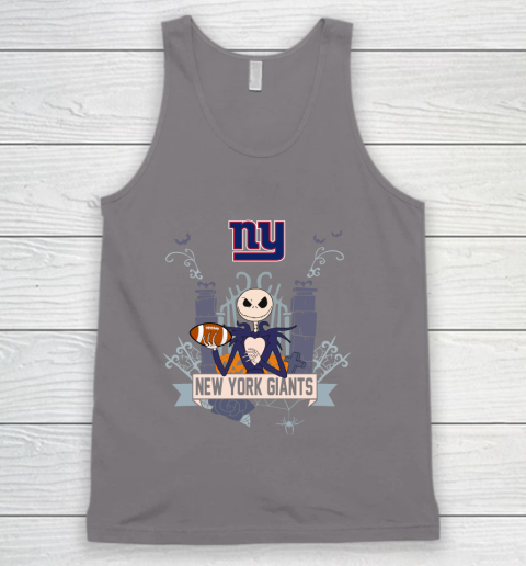 NFL New York Giants Football Jack Skellington Halloween Tank Top 6
