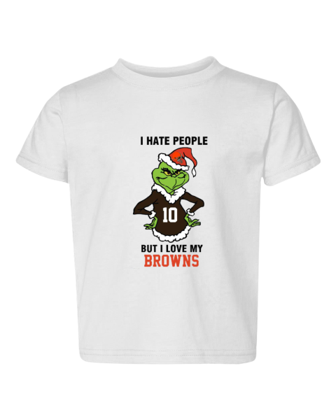 I Hate People But I Love My Browns Cleveland Browns NFL Teams Toddler Tee