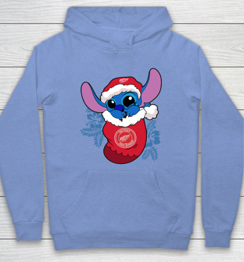 Detroit Red Wings Christmas Stitch In The Sock Funny Disney NHL Hoodie 11