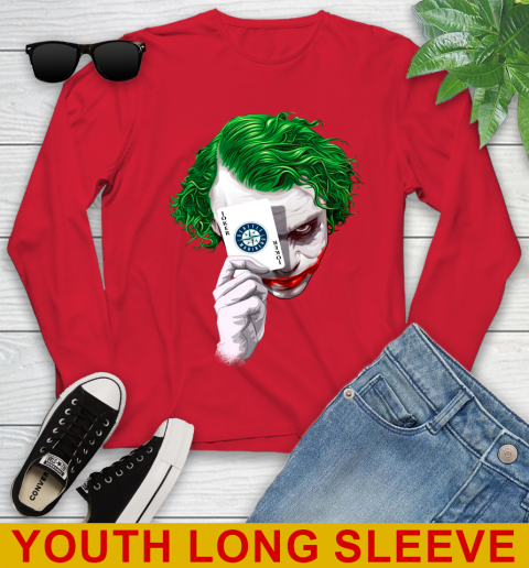 Seattle Mariners MLB Baseball Joker Card Shirt Youth Long Sleeve 11