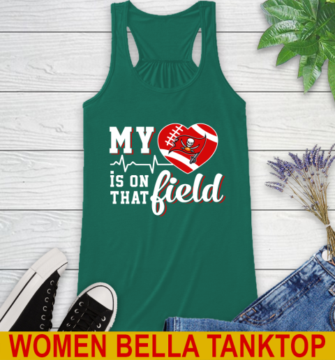 NFL My Heart Is On That Field Football Sports Tampa Bay Buccaneers Racerback Tank 5