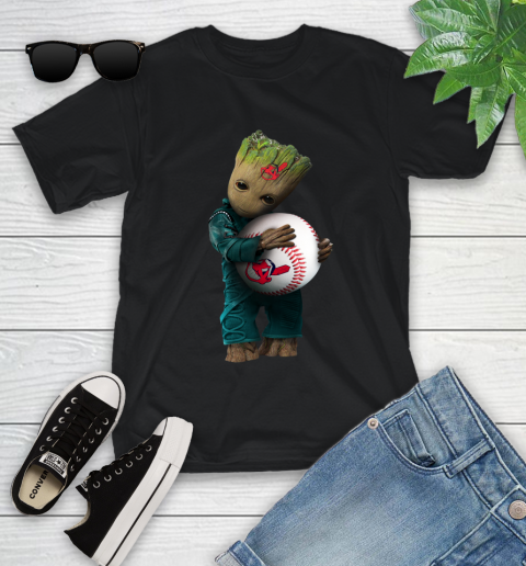 MLB Groot Guardians Of The Galaxy Baseball Sports Cleveland Indians Youth T-Shirt 2