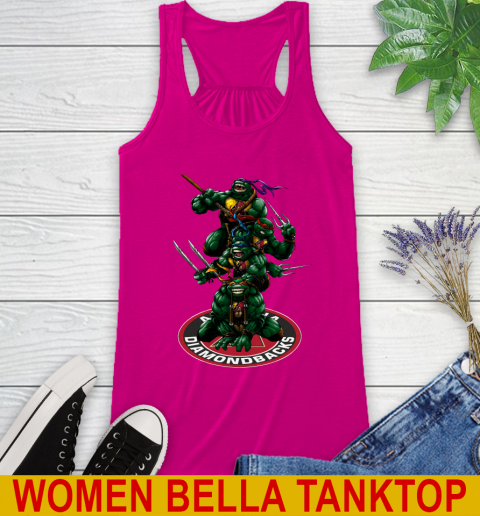 MLB Baseball Arizona Diamondbacks Teenage Mutant Ninja Turtles Shirt Racerback Tank 8