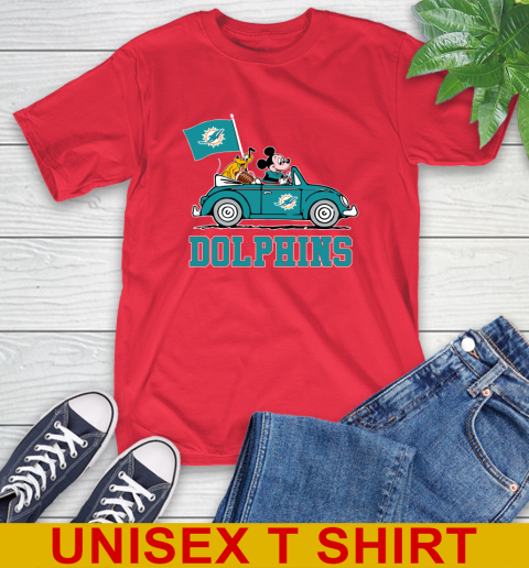 NFL Football Miami Dolphins Pluto Mickey Driving Disney Shirt T-Shirt 10