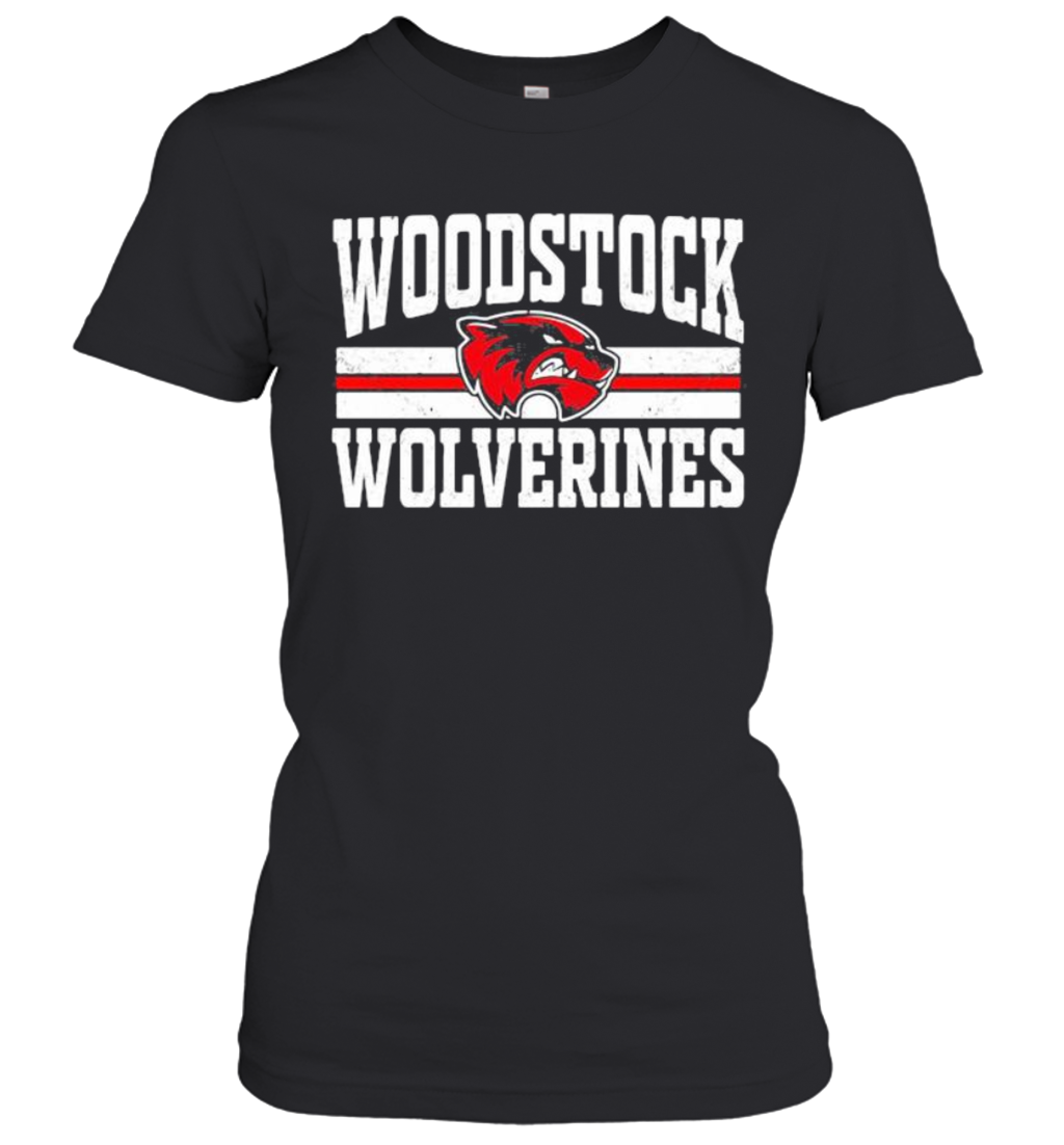 Woodstock High School Wolverines Logo Women's T-Shirt